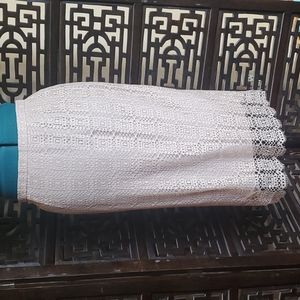 J Crew beige cream lace pencil skirt